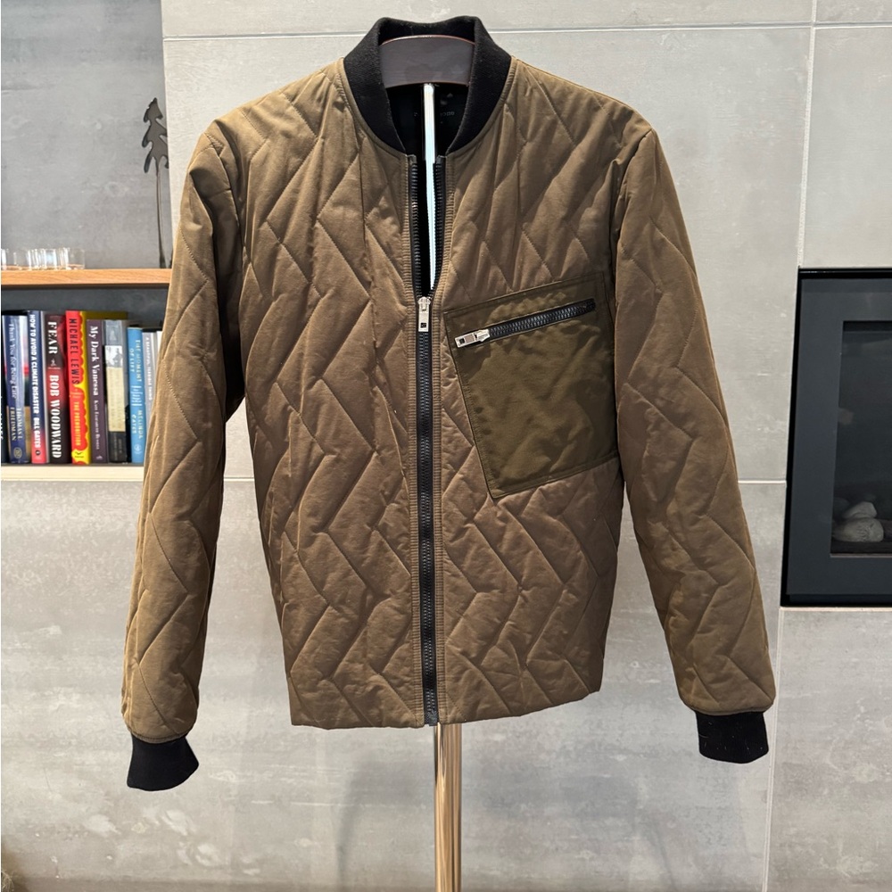 rag & bone Quilted Bomber Jacket - Olive